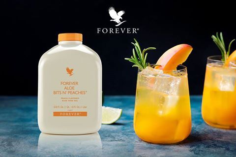 نوشیدنی هلو و آلوئه ورای فوراور Bits N' Peaches